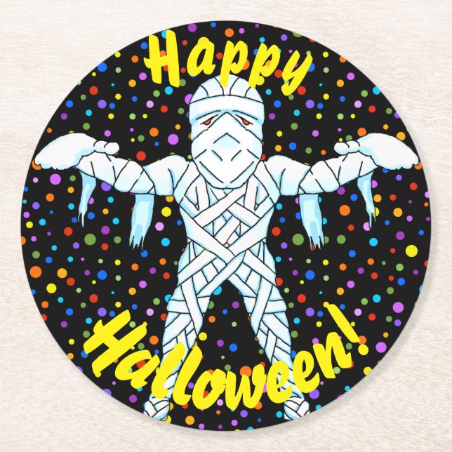 Rond Dessous de verre d'Halloween maman (Devant)