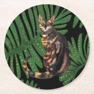 Rond Dessous de verre du chat du Bengale
