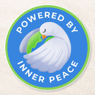 Rond Dessous de verre du livre Peace Dove - Powered by