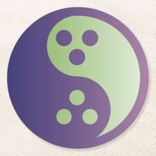Rond Dessous de verre Dudeism Yin Yang (rond)