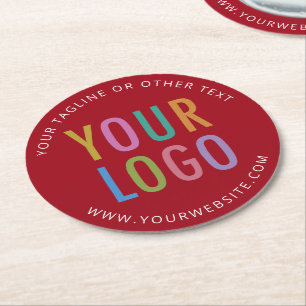 Rond Dessous de verre en carton personnalisés avec logo