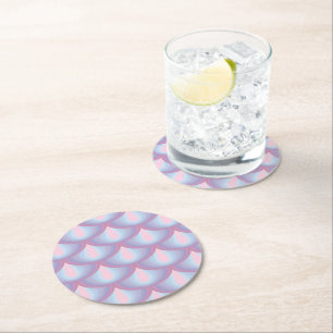 Rond Dessous de verre en papier à échelles Moonstone