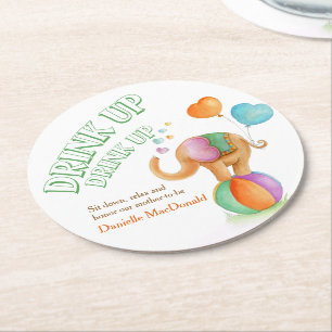 Rond Dessous de verre en papier baby shower unisex pour