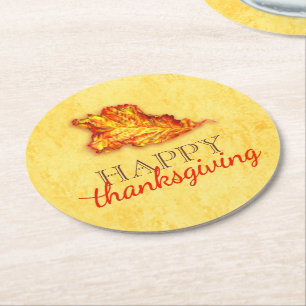 Rond dessous de verre en papier bon thanksgiving