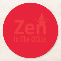 dessous de verre en papier de bureau zen rouge
