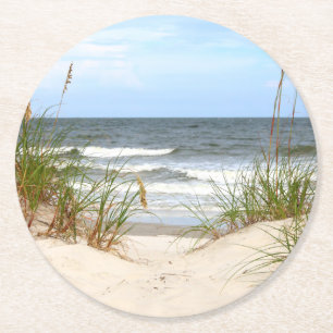 Rond Dessous de verre en papier de plage