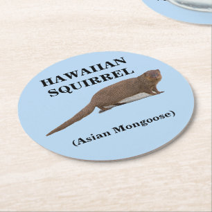 Rond Dessous de verre en papier d'écureuil hawaïen (man