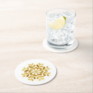 Rond Dessous de verre en papier flocon de neige