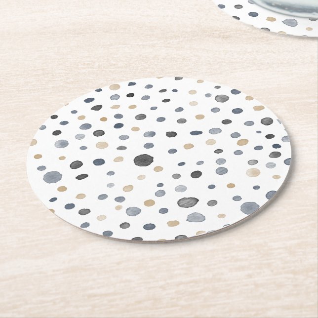 Rond Dessous de verre en papier Lars Confetti Aquarelle (Incliné)