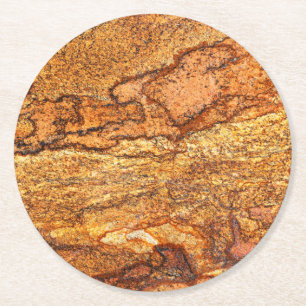 Rond Dessous de verre en papier Motif en pierre naturel