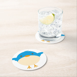 Rond Dessous de verre en papier oiseau