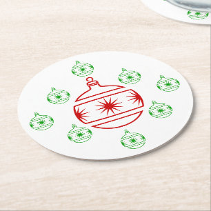 Rond Dessous de verre en papier - Ornements de vacances