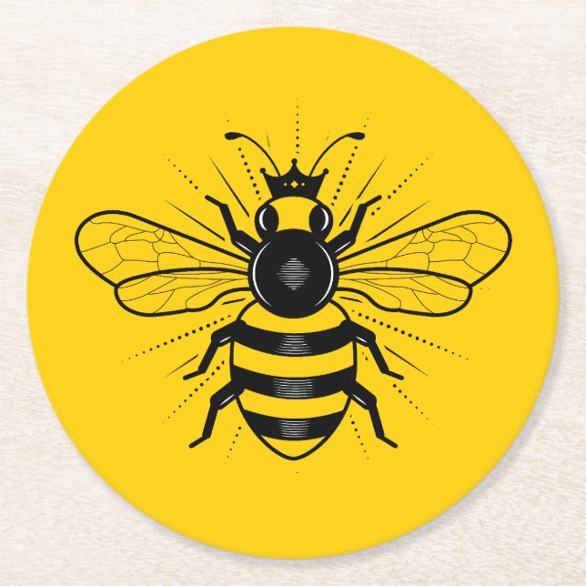 Rond Dessous de verre en papier Queen Bee (Devant)