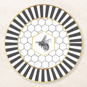 Rond Dessous de verre en papier Queen Bee