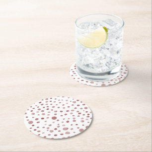 Rond Dessous de verre en papier Ruby Confetti Aquarelle