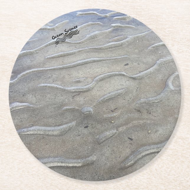 Rond Dessous de verre en papier Sandy Beach (Devant)