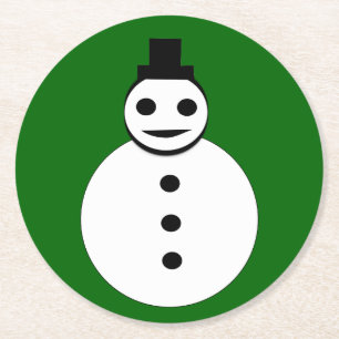Rond Dessous de verre en papier Snowman de Noël sourian
