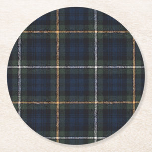 Rond Dessous de verre en papier Tartan