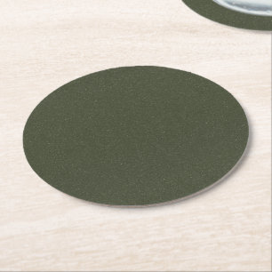 Rond Dessous de verre en papier texturé vert mousse fon