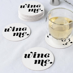 Rond Dessous de verre en papier Wine Me