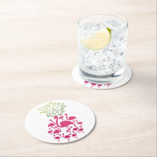 Rond Dessous de verre en pierre Flamingo Dessous de v