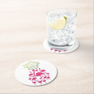 Rond Dessous de verre en pierre Flamingo | Dessous de v
