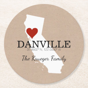 Rond Dessous de verre faits sur commande de papier de