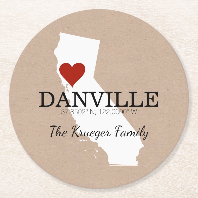 Rond Dessous de verre faits sur commande de papier de (Devant)