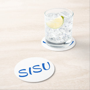 Rond Dessous de verre finlandais SISU (6 Dessous de ver