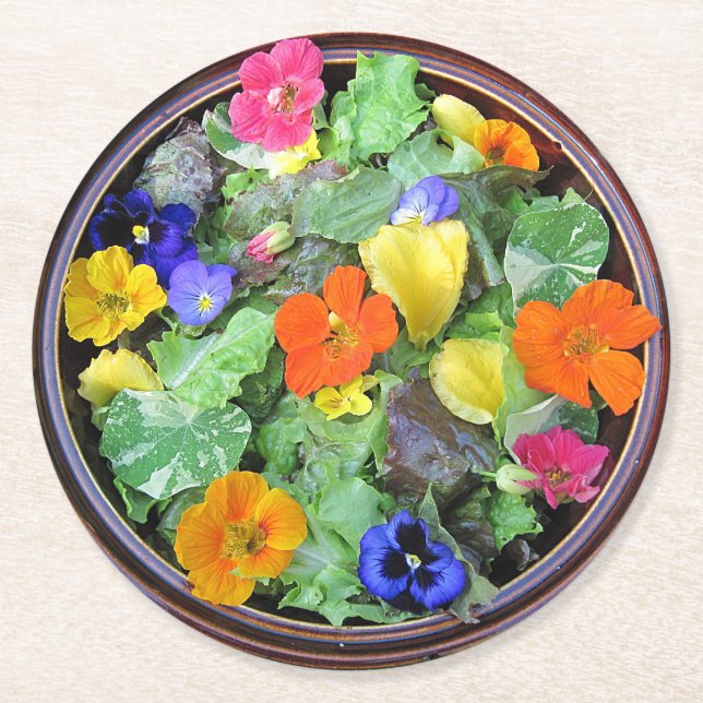 Rond Dessous de verre Flower Salad Party (Devant)