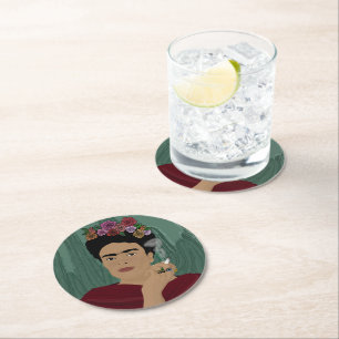Rond Dessous de verre Frida Kahlo