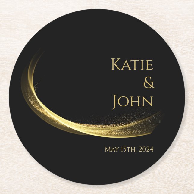 Rond Dessous de verre Golden Elegance-Paper (Devant)