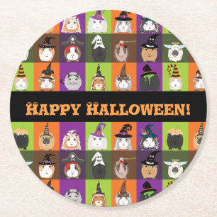 Rond Dessous de verre Halloween Cochons de Guinée