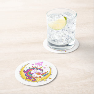 Rond Dessous de verre magiques Unicorn