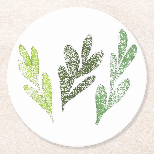 Rond Dessous de verre Motif feuille (Devant)