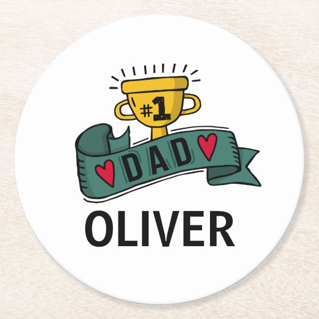 Rond Dessous de verre nommés faits sur commande (Devant)