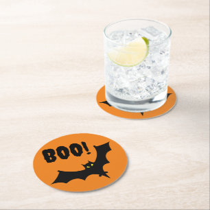 Rond Dessous de verre Papier À Six - Boo ! Bat Hallowee