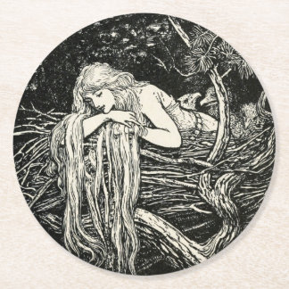 Rond Dessous de verre papier Art Nouveau