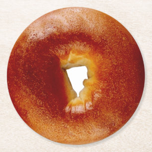 Rond Dessous de verre papier Bagel