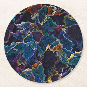 Rond Dessous de verre papier Carré à huile
