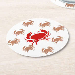 Rond Dessous de verre papier - Crustacés