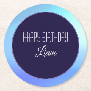 Rond dessous de verre papier "Joyeux anniversaire"