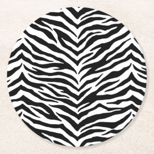 Rond Dessous de verre papier Set-Zebra Print
