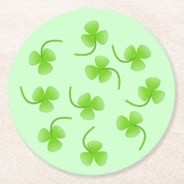 Rond Dessous de verre papier Shamrock de la Saint-Patri