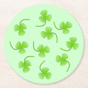 Rond Dessous de verre papier Shamrock de la Saint-Patri