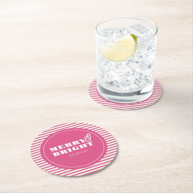 Rond Dessous de verre personnalisés Grandes roses et ve (En situation)