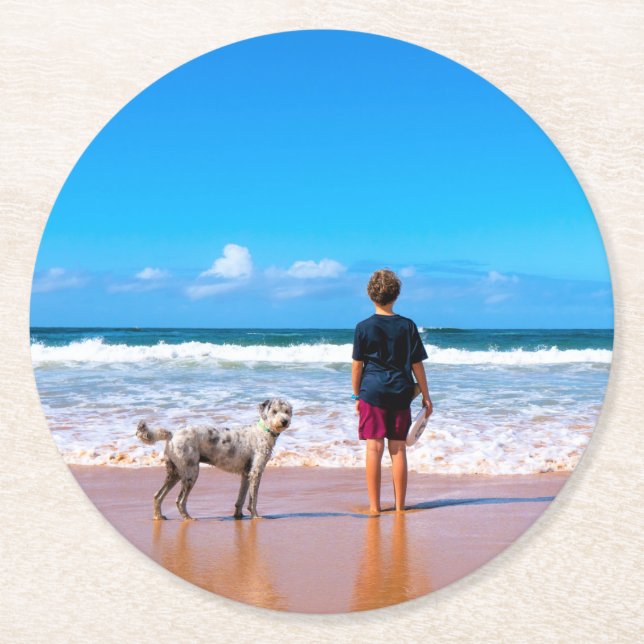 Rond Dessous de verre photo personnalisé Votre propre c (Devant)