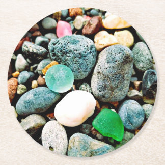 Rond Dessous de verre Turquoise et Green Seaglass Pulp 