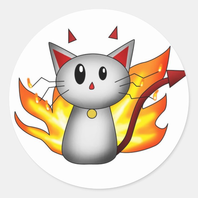 Rond Devil Kitty - Sticker (Devant)