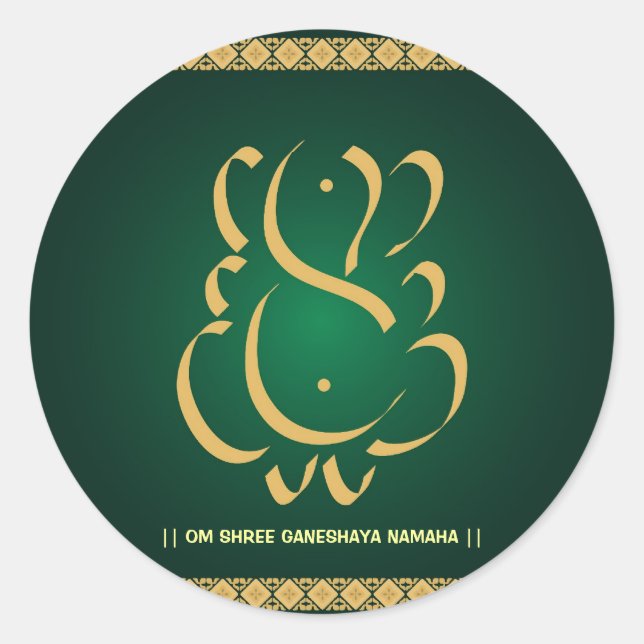 Rond Dieu indien Ganesha - Sticker (Devant)